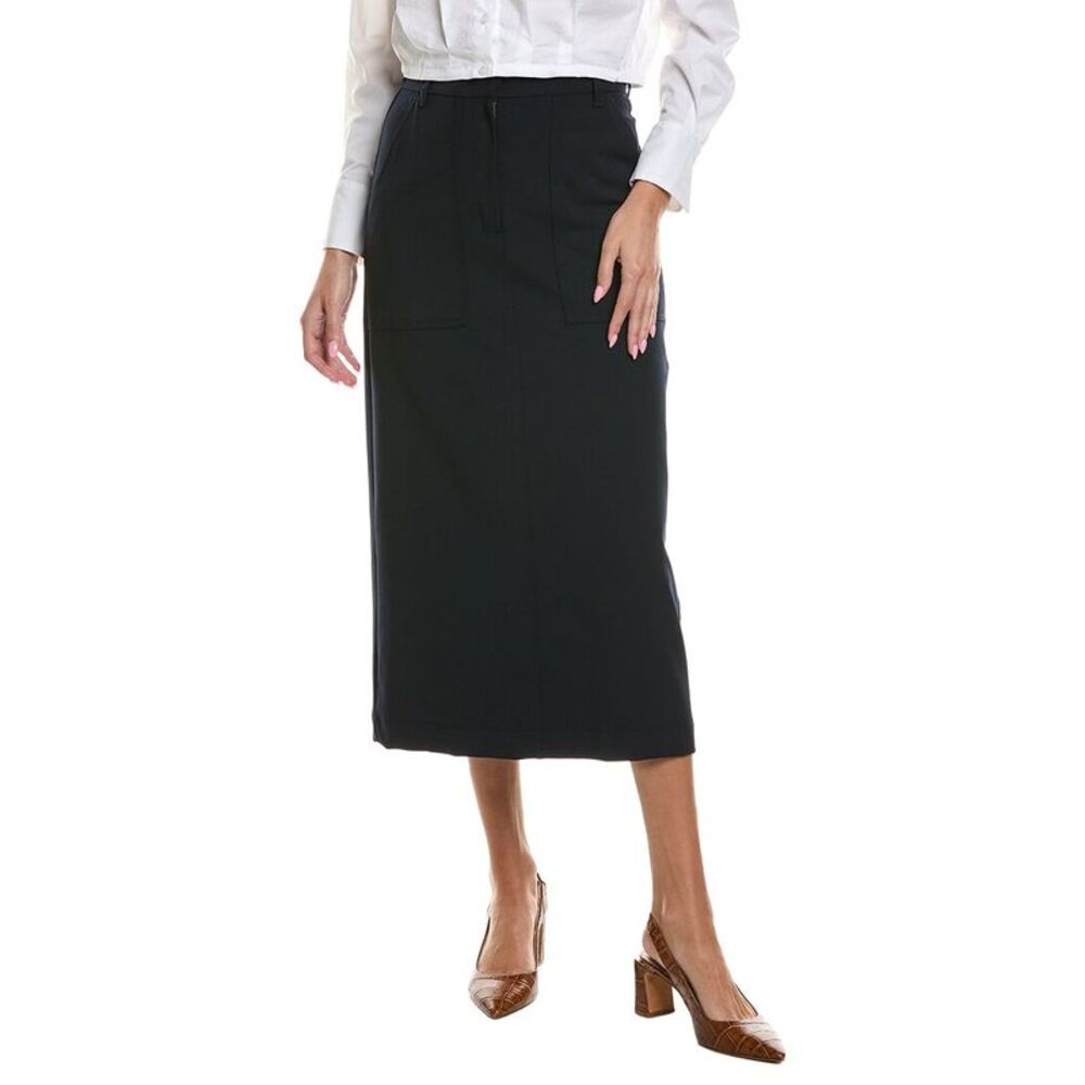 Weekend Max Mara Womens Aller Wool-Blend Skirt, Navy